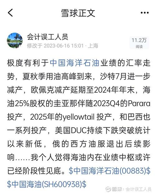 中国海油总裁：低油价短期影响利润，但也催生资产并购机会